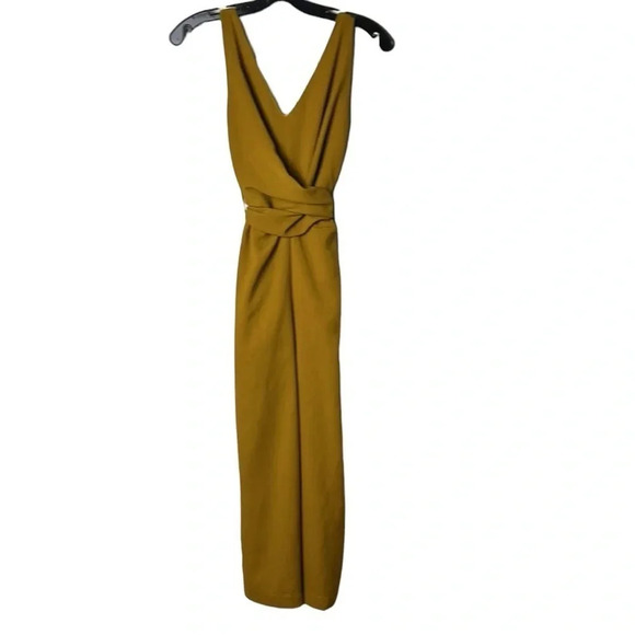 Y2K Pants - Y2K,vtg, Favlux jumpsuit,YELLOW sz S. WIDE leg, Boho,capri,Lagenlook,academia EC